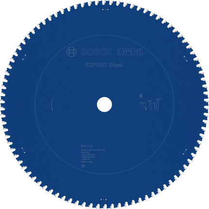 BoschEXPERT 钢制圆锯片，用于金属切割。